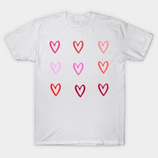 Hearts - Valentine's Day Sticker Pack T-Shirt